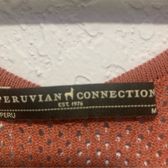 Peruvian Connection La Jolla Prima Cotton Mesh Lace Sleeveless Tunic - Picture 2 of 7